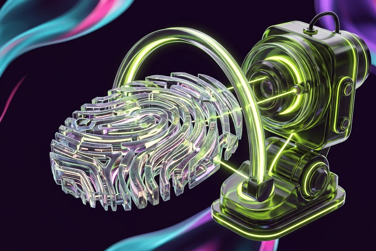 Magnified BNB Chain contract fingerprint passing through a precise address verification scanner