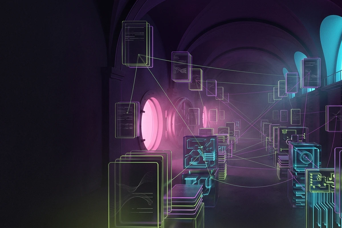 Neon Cake Monster protocol archive with floating contract records